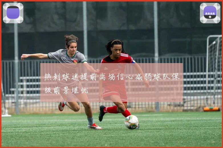 热刺球迷提前离场信心减弱球队保级前景堪忧